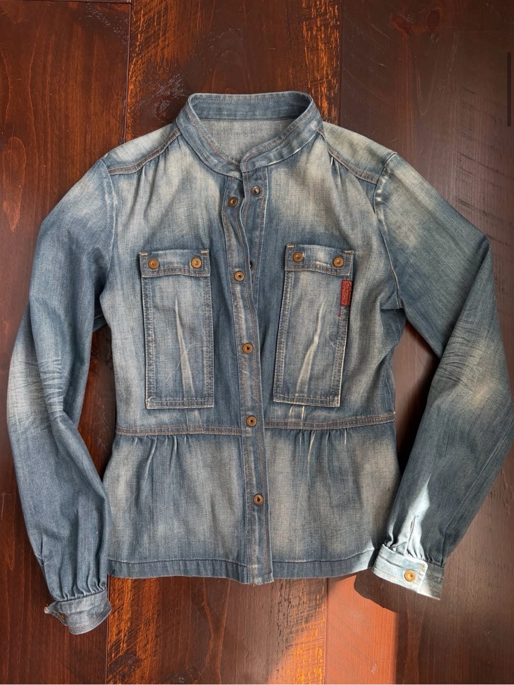 7 For All Mankind Faded Blue Denim Jacket